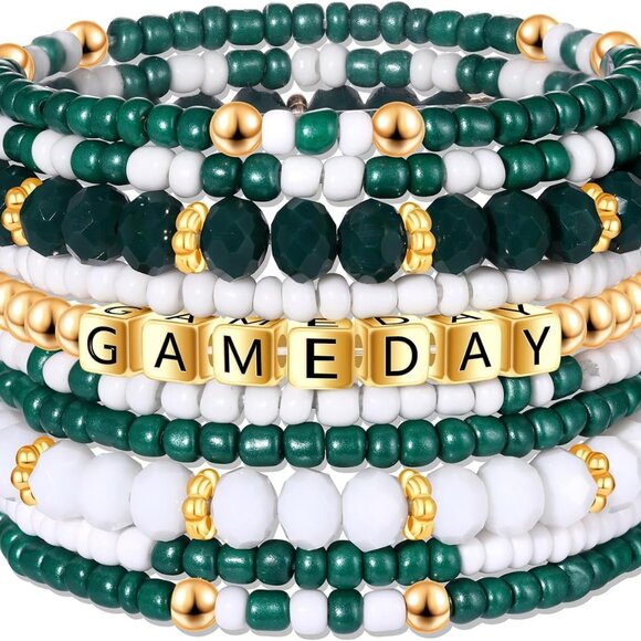 Stylish Game Day Stackable Bracelets for Women & Men - Show Your Team Spirit - Picture 1 of 9